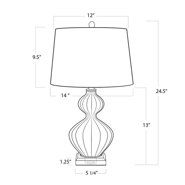 Ripple Table Lamp Line Drawing